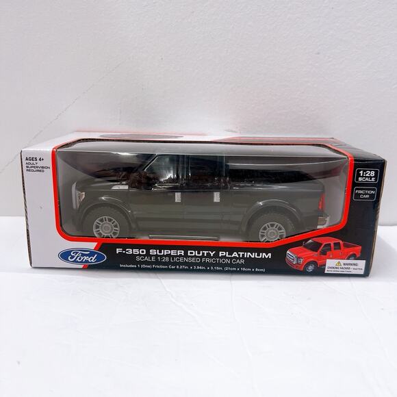 Ford F-350 Super Duty Platinum 1:28 Scale Friction Car Model Black Collectible - Picture 1 of 7